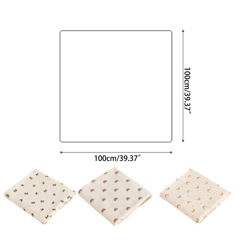 Baby Cotton Muslin Swaddle Blanket – Soft Gauze Receiving Blanket, Bath Towel & Sleep Blanket for Newborns – Breathable Toddler Swaddling Wrap