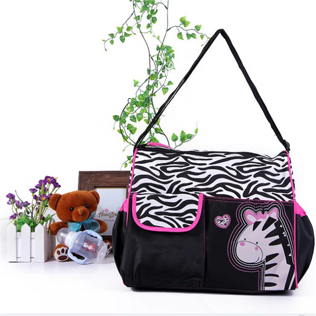 Cartoon Giraffe Mommy Diaper Bag – Large Capacity Multifunction Baby Travel Tote – Waterproof Shoulder & Crossbody Mother-and-Baby Organizer Bag