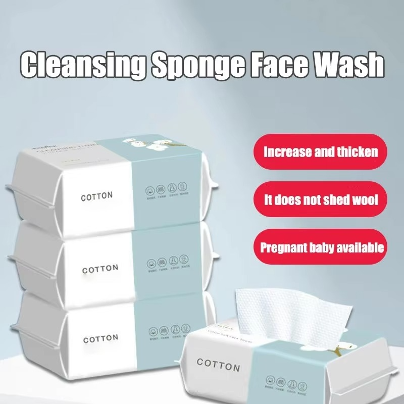 100PCS Disposable Face Towels – Soft Facial Cleansing Towels for Dry & Wet Use – Makeup Remover Wipes, Travel Face Towels & Skincare Essentials