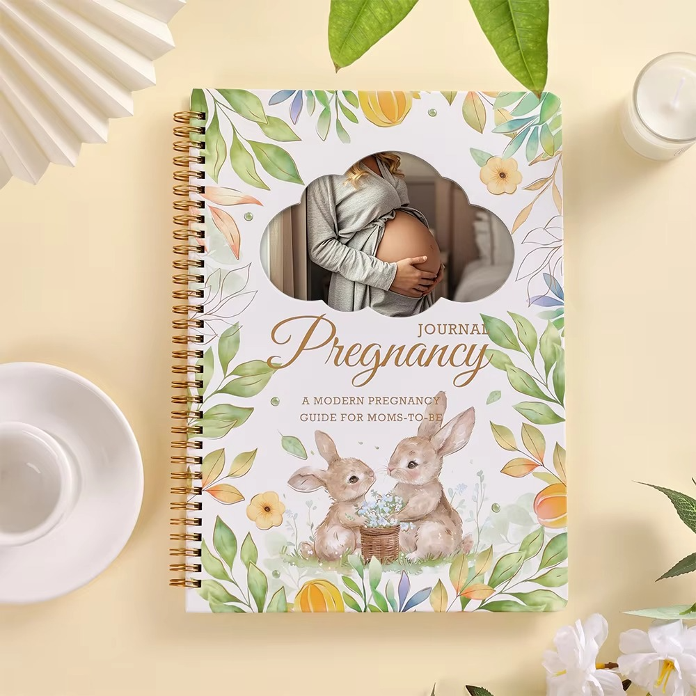 96-Sheet First-Time Mom Pregnancy Journal & Memory Book – Weekly Pregnancy Planner with Sonogram Photo Spaces, Stickers & Keepsake Pages – Thoughtful Gift for Expecting Moms