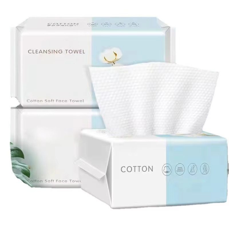 100PCS Disposable Face Towels – Soft Facial Cleansing Towels for Dry & Wet Use – Makeup Remover Wipes, Travel Face Towels & Skincare Essentials