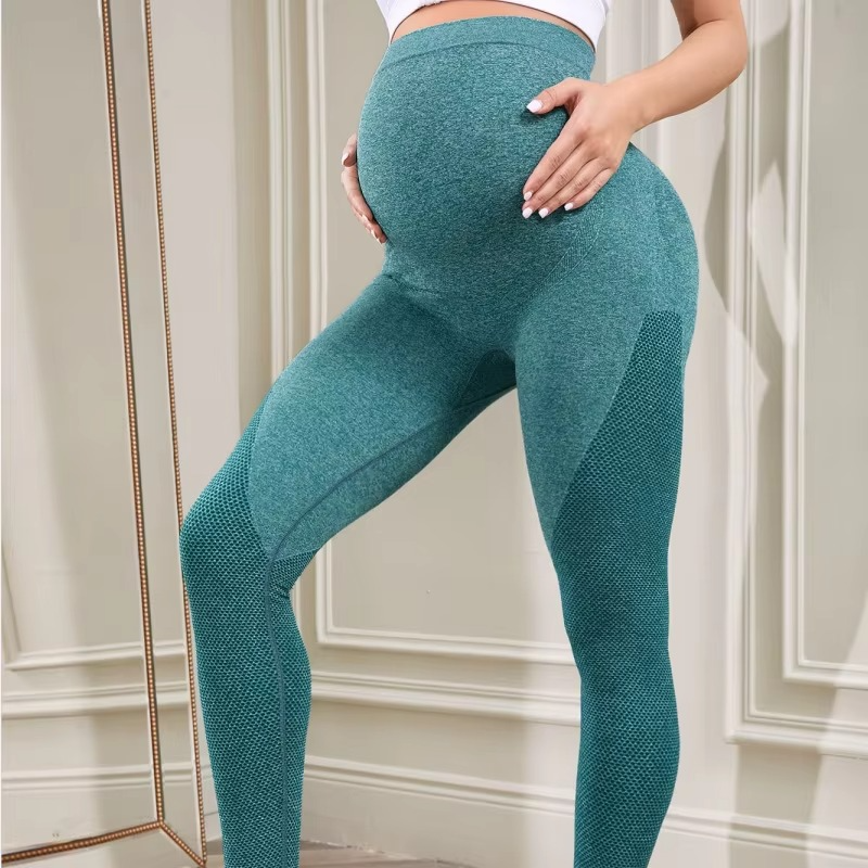 Women's Maternity Leggings Over the Belly – Pregnancy Yoga Pants – High Waist Workout Activewear for Pregnant Women – Stretchy Maternity Leggings