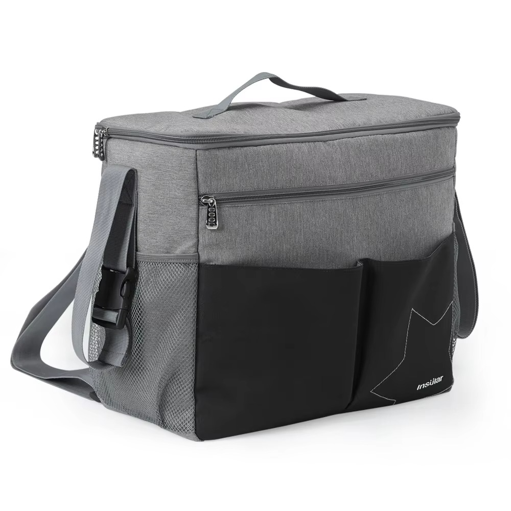 Insulated Mommy Diaper Bag Backpack – Large Capacity Baby Nappy Bag with Anti-Loss Zipper – Travel Maternity Nursing Backpack for Moms