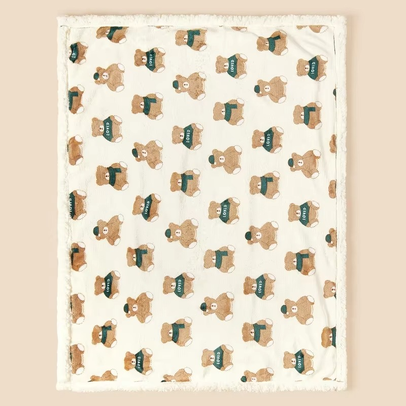 Winter Baby Blanket – Soft Flannel Lamb Fleece Swaddle Wrap for Newborns – Warm Baby Quilt, Stroller Blanket & Nursery Bedding for Boys & Girls