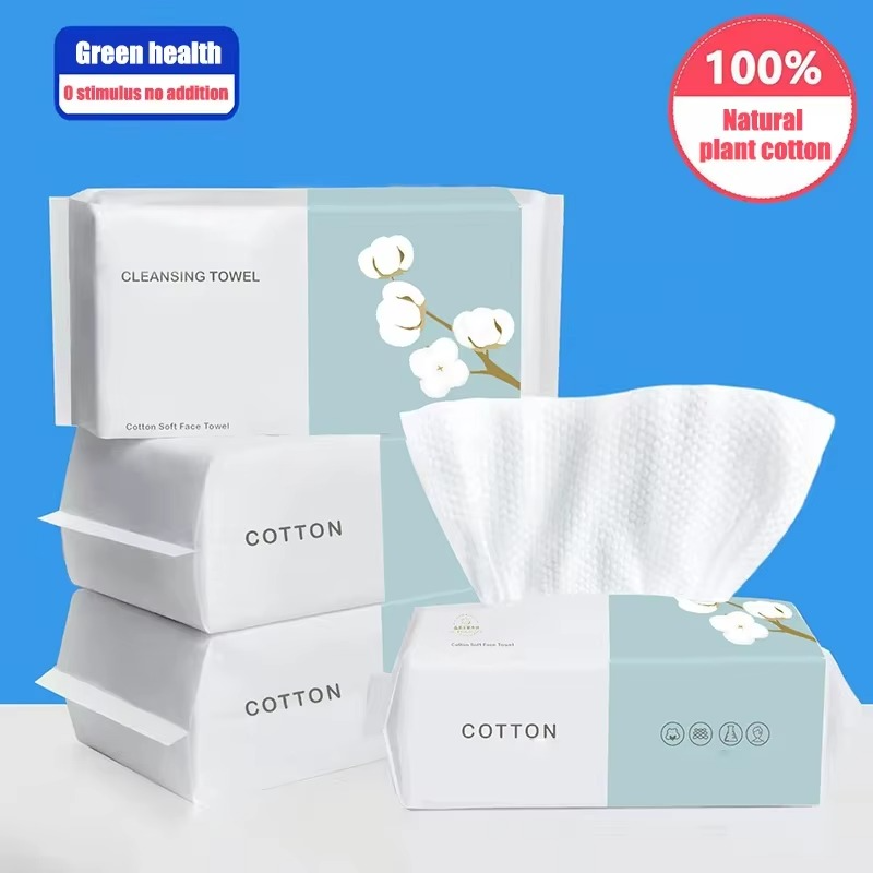 100PCS Disposable Face Towels – Soft Facial Cleansing Towels for Dry & Wet Use – Makeup Remover Wipes, Travel Face Towels & Skincare Essentials