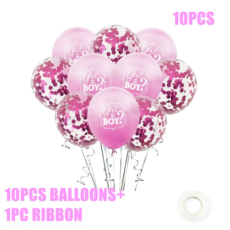 Baby Shower Boy or Girl Balloons – Gender Reveal Party Decorations – Baby Shower Balloon Set for Boy or Girl Reveal Celebration Decor