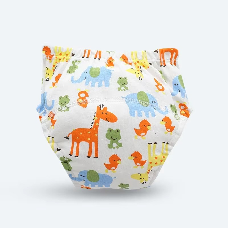 Reusable Soft Cotton Baby Breathable Diapers Pee Shorts Toddler Potty Training Pants Underwears for Boys & Girls Baby Nappies