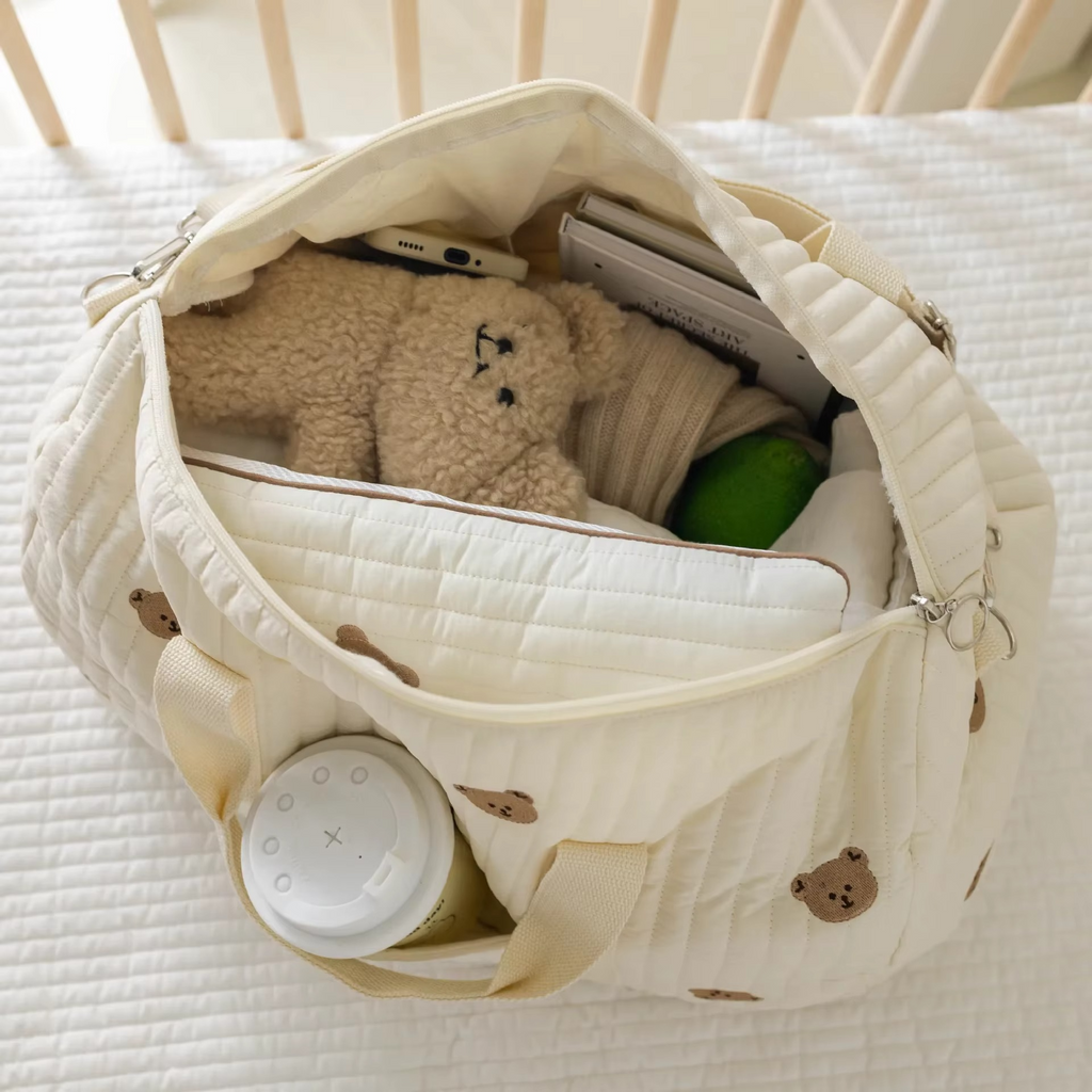 Large Mommy Diaper Bag – Multi-Functional Maternity Baby Organizer Tote – Large Capacity Travel Handbag for Baby Essentials & Nursing Supplies