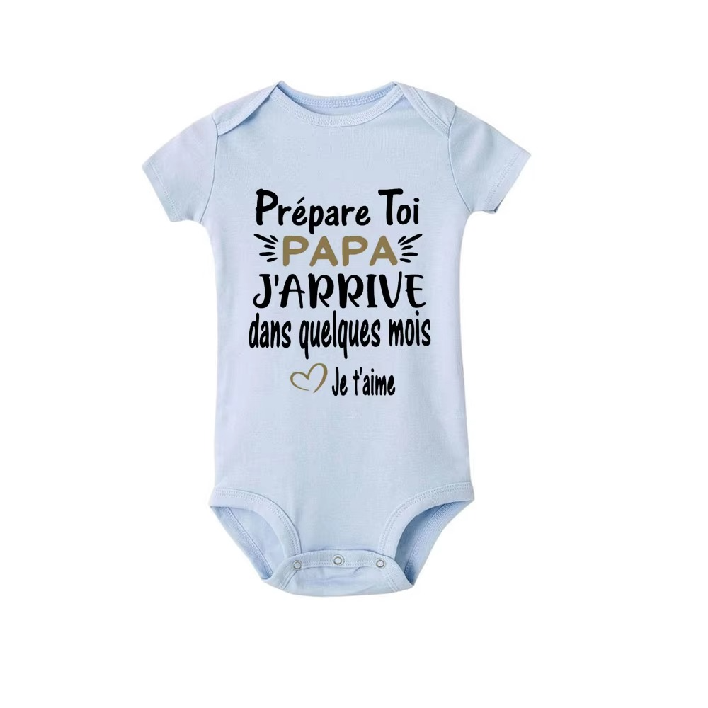 Prepare Yourself PAPA I’m Coming In A Few Months Baby Bodysuit – Pregnancy Announcement Outfit for Baby Boy Girl – Funny Newborn Infant Romper Toddler Jumpsuit – Baby Shower Gift for Dad To Be