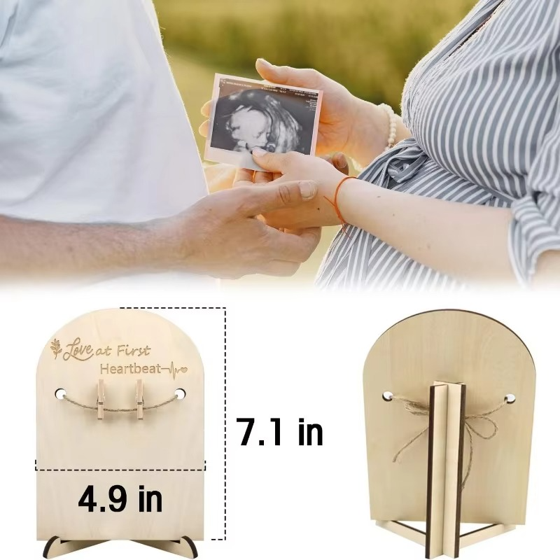 Baby Ultrasound Photo Frame – Sonogram Picture Frame Pregnancy Gift – Baby Announcement Keepsake for Couples, New Moms & Dads – Nursery Memory Decor