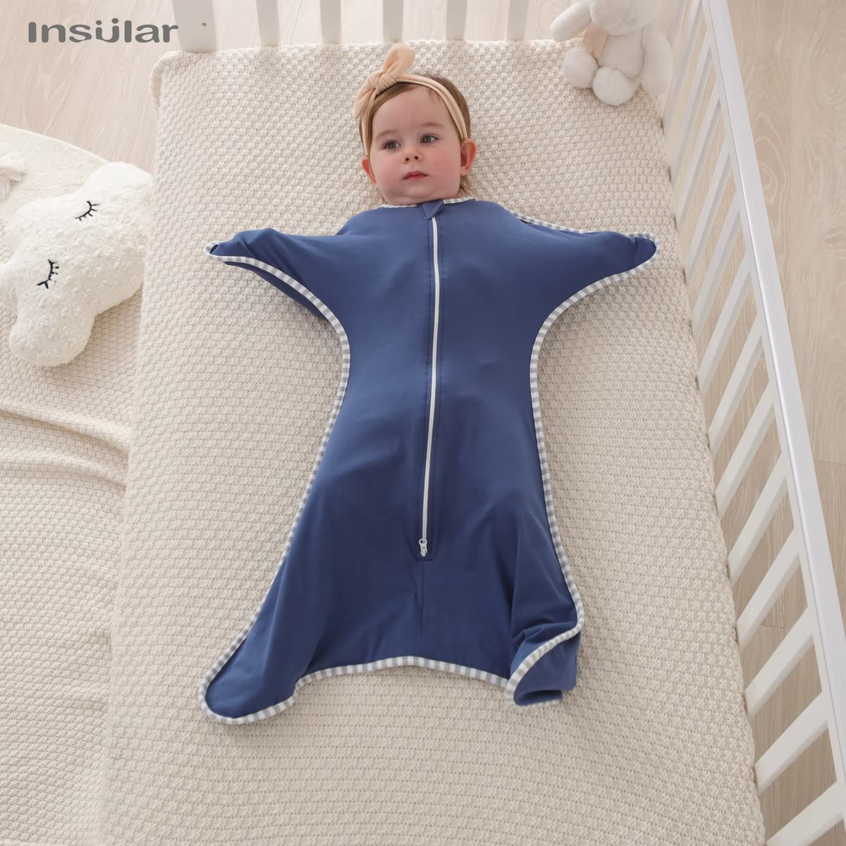 Newborn Baby Swaddle Blanket – Anti-Startle Cotton Baby Wrap – Soft Receiving Blanket for Infant Boys & Girls – Adjustable Sleep Sack Swaddling Wrap