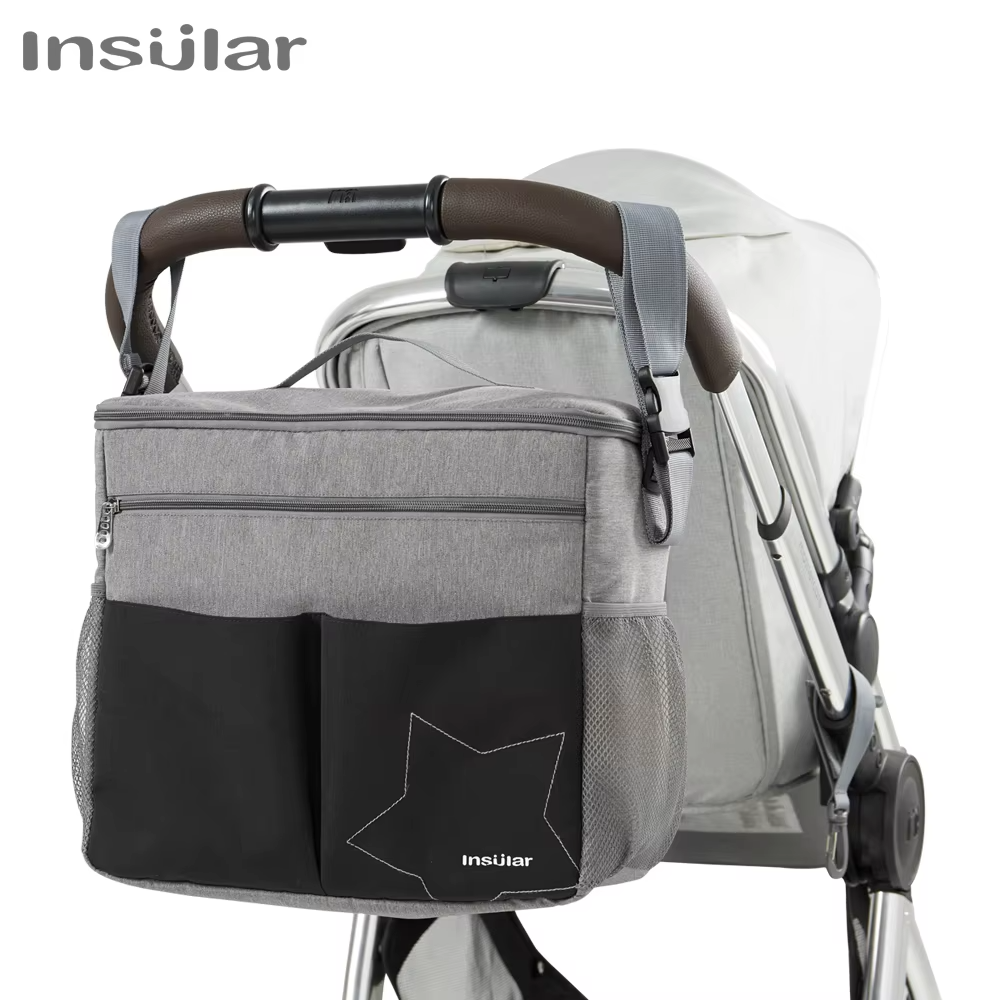 Insulated Mommy Diaper Bag Backpack – Large Capacity Baby Nappy Bag with Anti-Loss Zipper – Travel Maternity Nursing Backpack for Moms