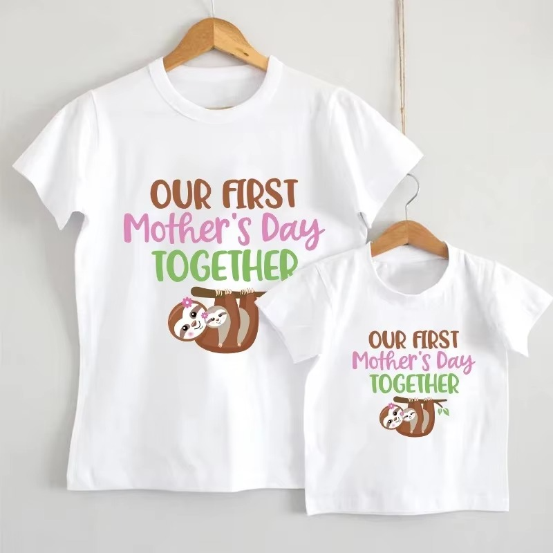 Lovely Cartoon Family Matching Shirts – Dad Mom Brother Sister Matching T-Shirts – Cute Family Birthday Outfit – Parent Child Matching Clothes for Family Photos