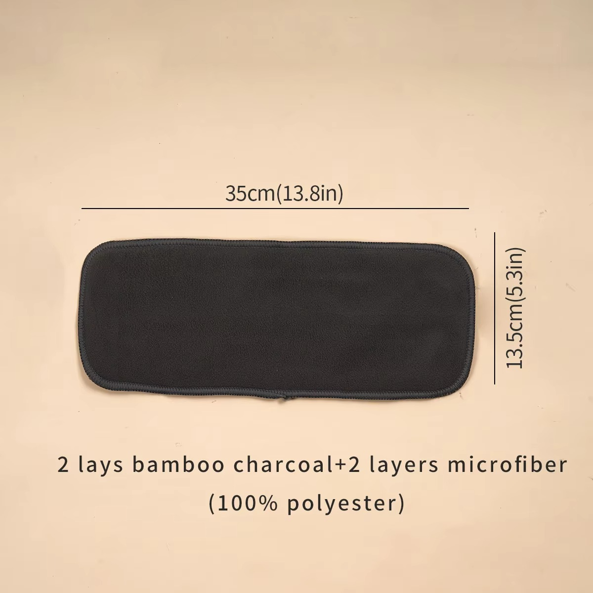 Bamboo Charcoal Cloth Diaper Inserts – 4PCS/5PCS/8PCS/10PCS Reusable Baby Nappy Liners – 4-Layer Absorbent Inserts for Cloth Diapers