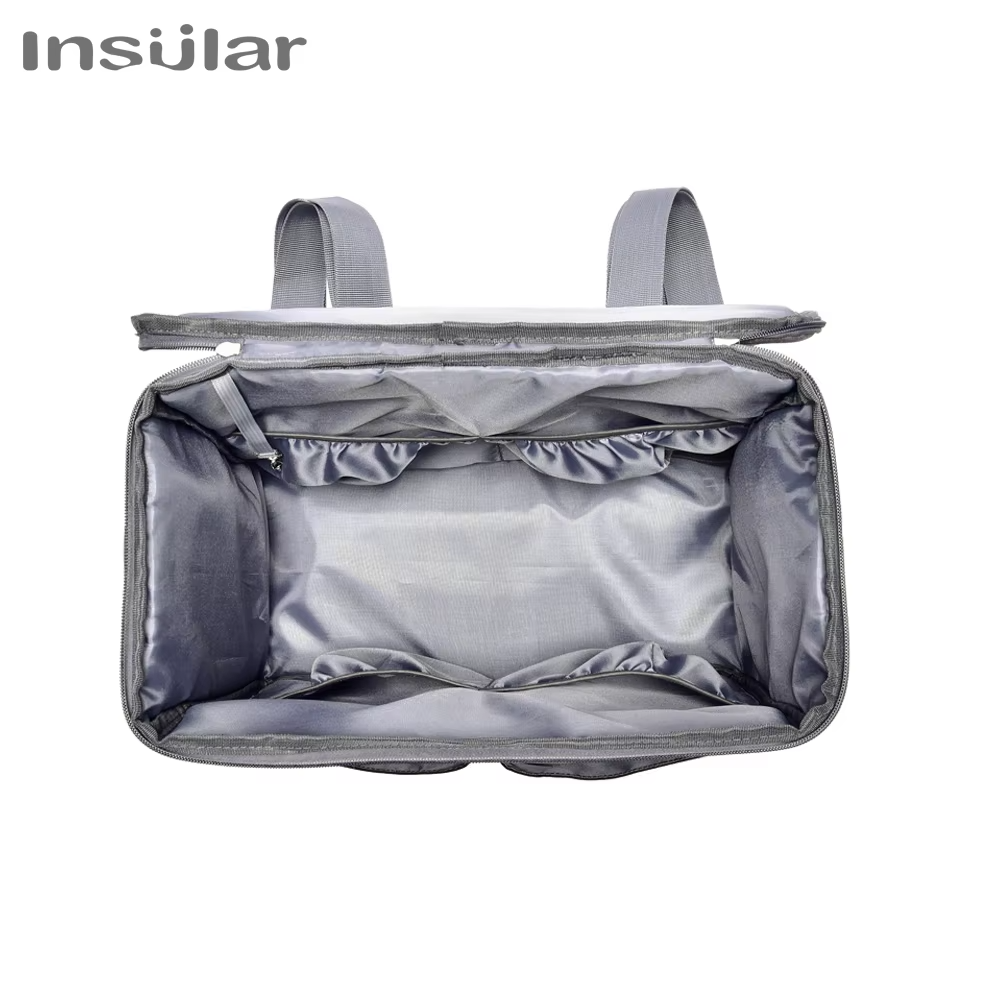 Insulated Mommy Diaper Bag Backpack – Large Capacity Baby Nappy Bag with Anti-Loss Zipper – Travel Maternity Nursing Backpack for Moms