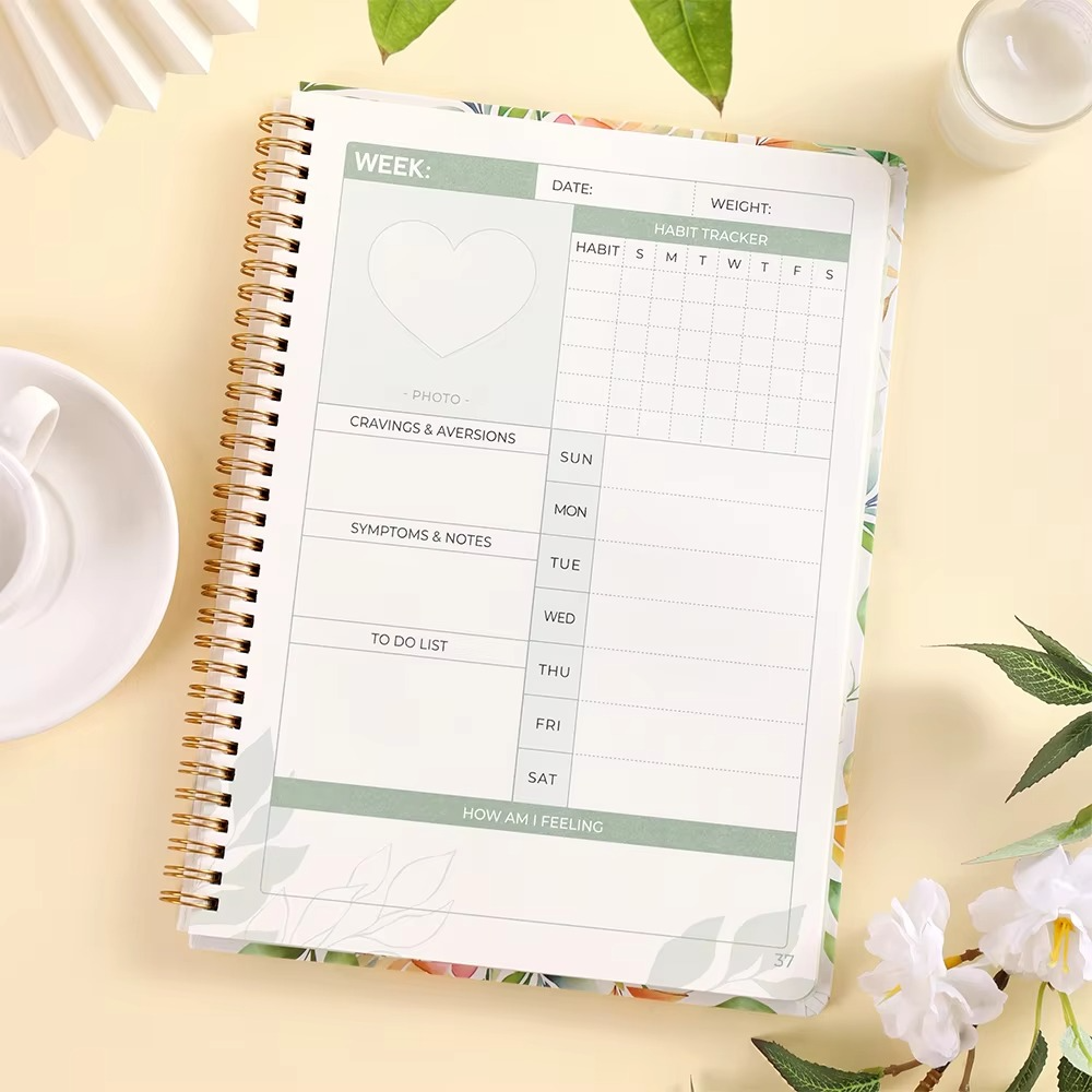 96-Sheet First-Time Mom Pregnancy Journal & Memory Book – Weekly Pregnancy Planner with Sonogram Photo Spaces, Stickers & Keepsake Pages – Thoughtful Gift for Expecting Moms