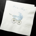 It’s A Boy Baby Shower Napkins – 20 Sheets Blue Baby Carriage Dessert Cocktail Napkins – Gender Reveal Party Supplies for Baby Boy Pregnancy Announcement Decorations