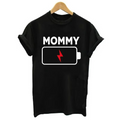 Kawaii Battery Print Family Matching Shirts – Daddy Mommy Daughter Son Baby Matching T-Shirts – Cotton Dad Mom and Me Family Outfits – Cute Family Look Tees