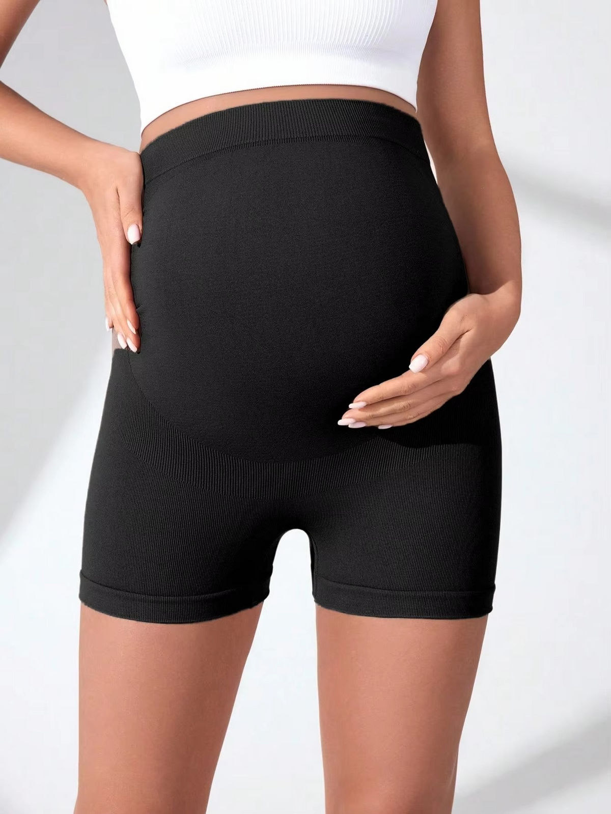 Maternity Leggings for Pregnant Women – High Waist Belly Support Pregnancy Pants – Stretchy Body Shaping Skinny Leggings – Comfortable Postpartum Trousers