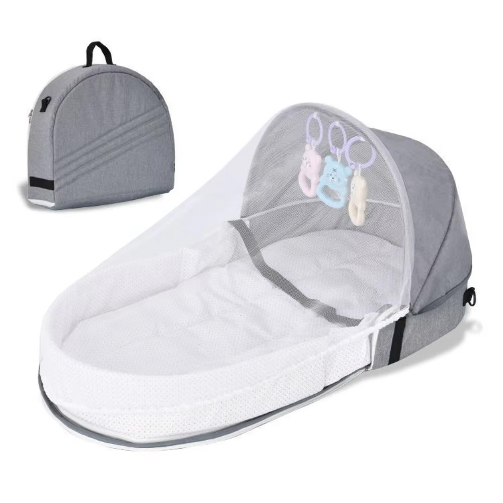 Portable Folding Baby Crib – Newborn Travel Nest Bed with Bionic Anti-Pressure Design – Foldable Infant Lounger, Baby Sleeping Bed & Carry Nest for Comfort
