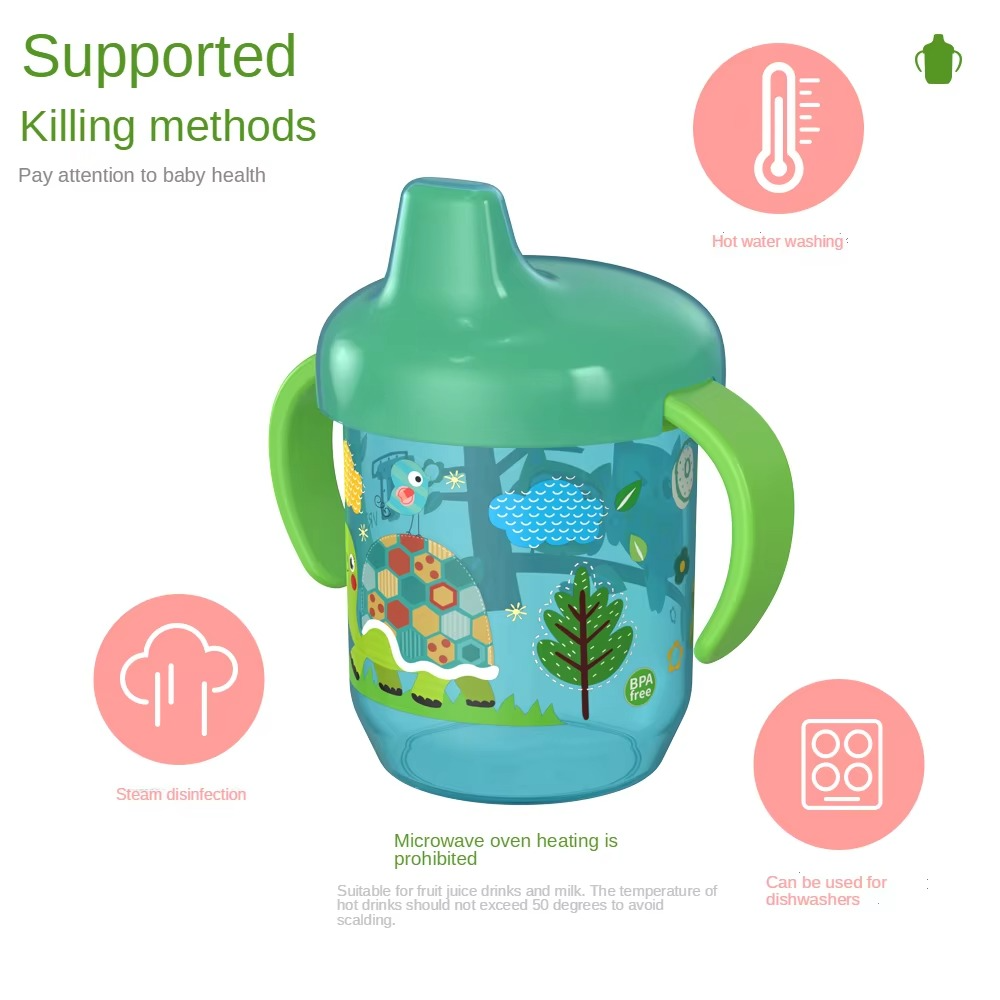 1PC Baby Duckbill Drinking Cup – Wide Mouth Training Cup with Double Handles – Spill-Resistant Toddler Learning Cup for Independent Drinking