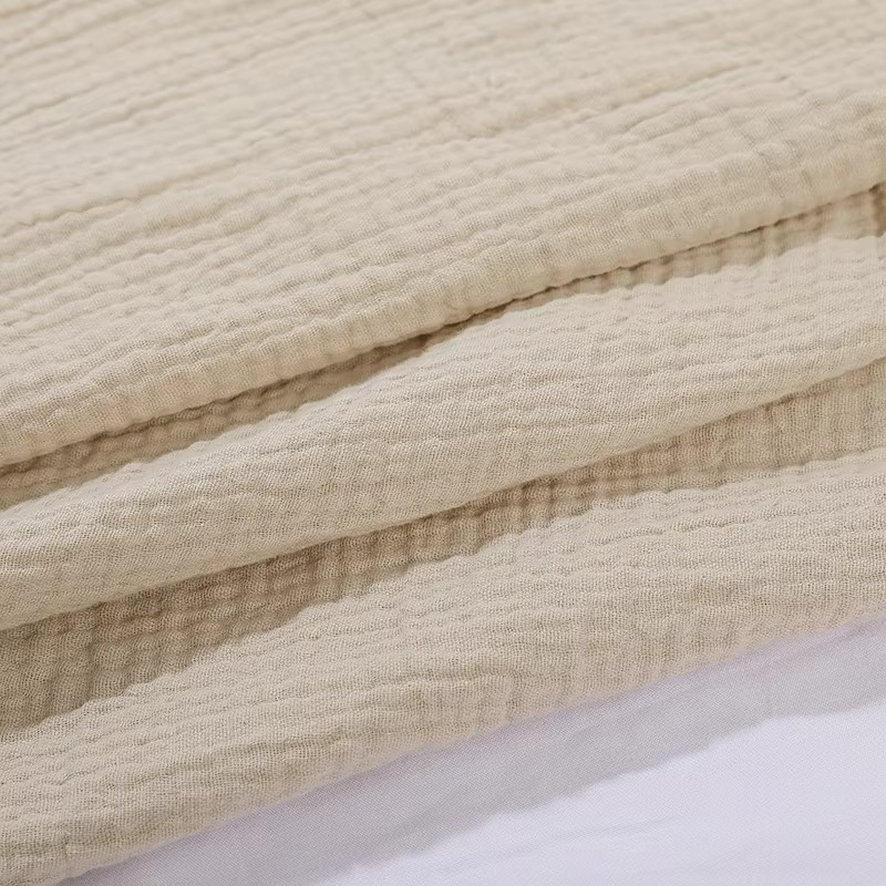 Cotton Muslin Swaddle Blanket with Tassels – Soft Newborn Receiving Blanket – Breathable Infant Sleeping Quilt, Baby Bed Cover & Stroller Blanket