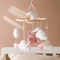 Baby Crib Mobile Rattle Toy 0-12Months Infant Soft Felt mobile Teddy Bear Bed Bell Hanging Toy Holder Bracket Crib Toy Gift