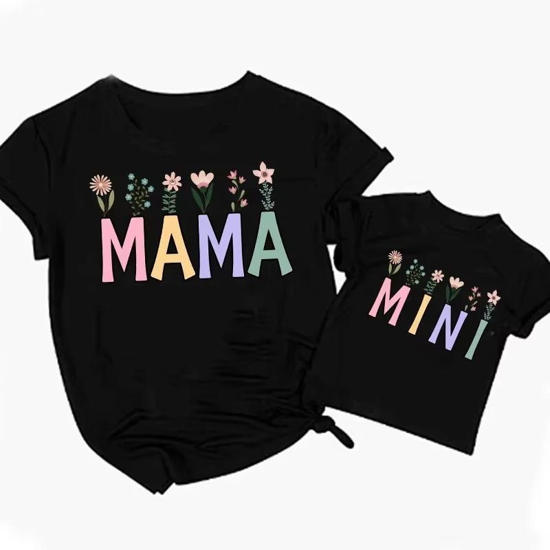 Lovely Cartoon Family Matching Shirts – Dad Mom Brother Sister Matching T-Shirts – Cute Family Birthday Outfit – Parent Child Matching Clothes for Family Photos