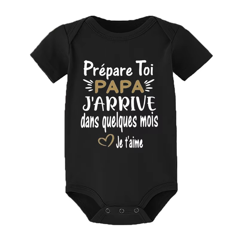 Prepare Yourself PAPA I’m Coming In A Few Months Baby Bodysuit – Pregnancy Announcement Outfit for Baby Boy Girl – Funny Newborn Infant Romper Toddler Jumpsuit – Baby Shower Gift for Dad To Be