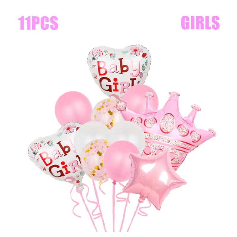 Baby Shower Boy or Girl Balloons – Gender Reveal Party Decorations – Baby Shower Balloon Set for Boy or Girl Reveal Celebration Decor