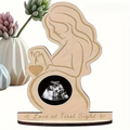 Ultrasound Baby Photo Frame Wooden Sonogram Picture Frame – Pregnancy Keepsake Ornament Gift for Expectant Mother – Baby Announcement Nursery Decor