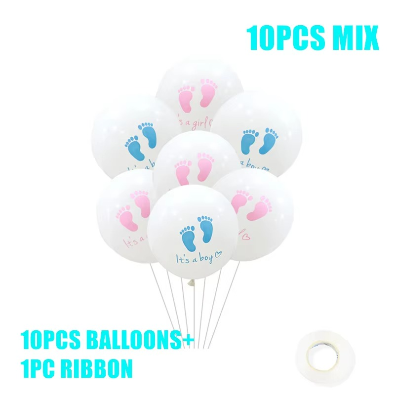 Baby Shower Boy or Girl Balloons – Gender Reveal Party Decorations – Baby Shower Balloon Set for Boy or Girl Reveal Celebration Decor
