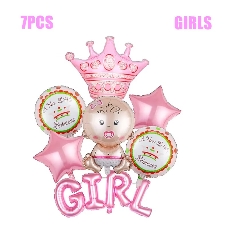 Baby Shower Boy or Girl Balloons – Gender Reveal Party Decorations – Baby Shower Balloon Set for Boy or Girl Reveal Celebration Decor