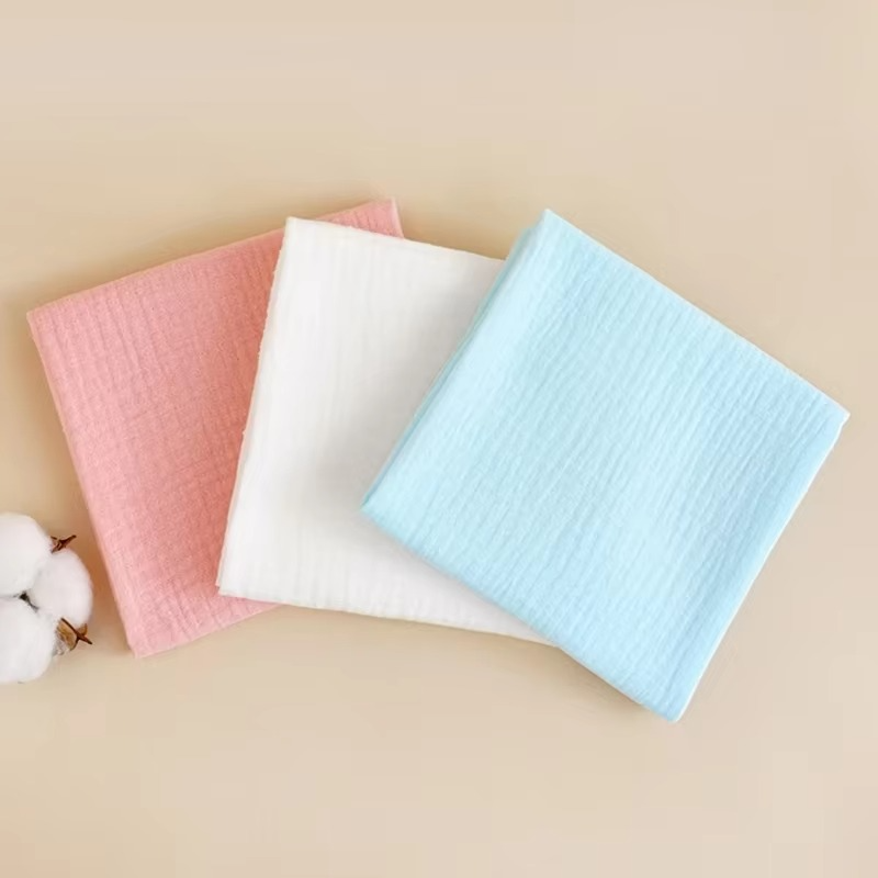 8PCS Cotton Baby Gauze Diapers – Reusable Newborn Cloth Nappies – Soft Double Layer Muslin Washable Baby Towels & Burp Cloths