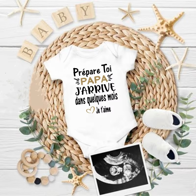 Prepare Yourself PAPA I’m Coming In A Few Months Baby Bodysuit – Pregnancy Announcement Outfit for Baby Boy Girl – Funny Newborn Infant Romper Toddler Jumpsuit – Baby Shower Gift for Dad To Be