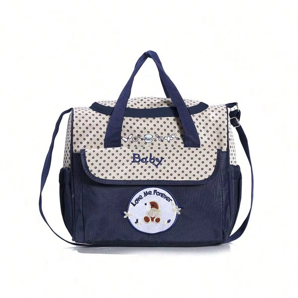 Lightweight Waterproof Mommy Diaper Bag – Large Capacity Cartoon Bear Shoulder Tote – Portable Crossbody Baby Bag for Travel, Nursing & Baby Essentials