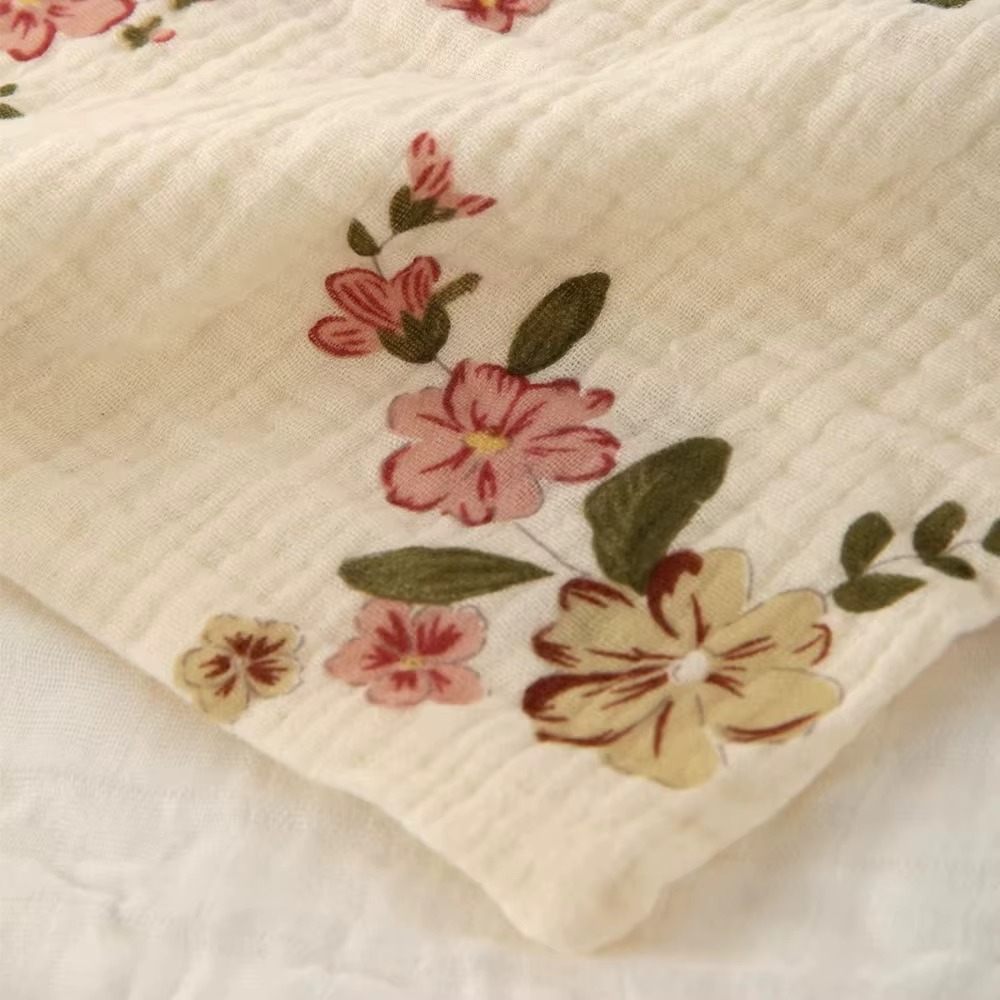 5Pcs 6-Layer Pure Cotton Baby Cotton Washcloth Soft Gauze Cotton Newborn Burp Cloth Absorbent Baby Towels Square Towels