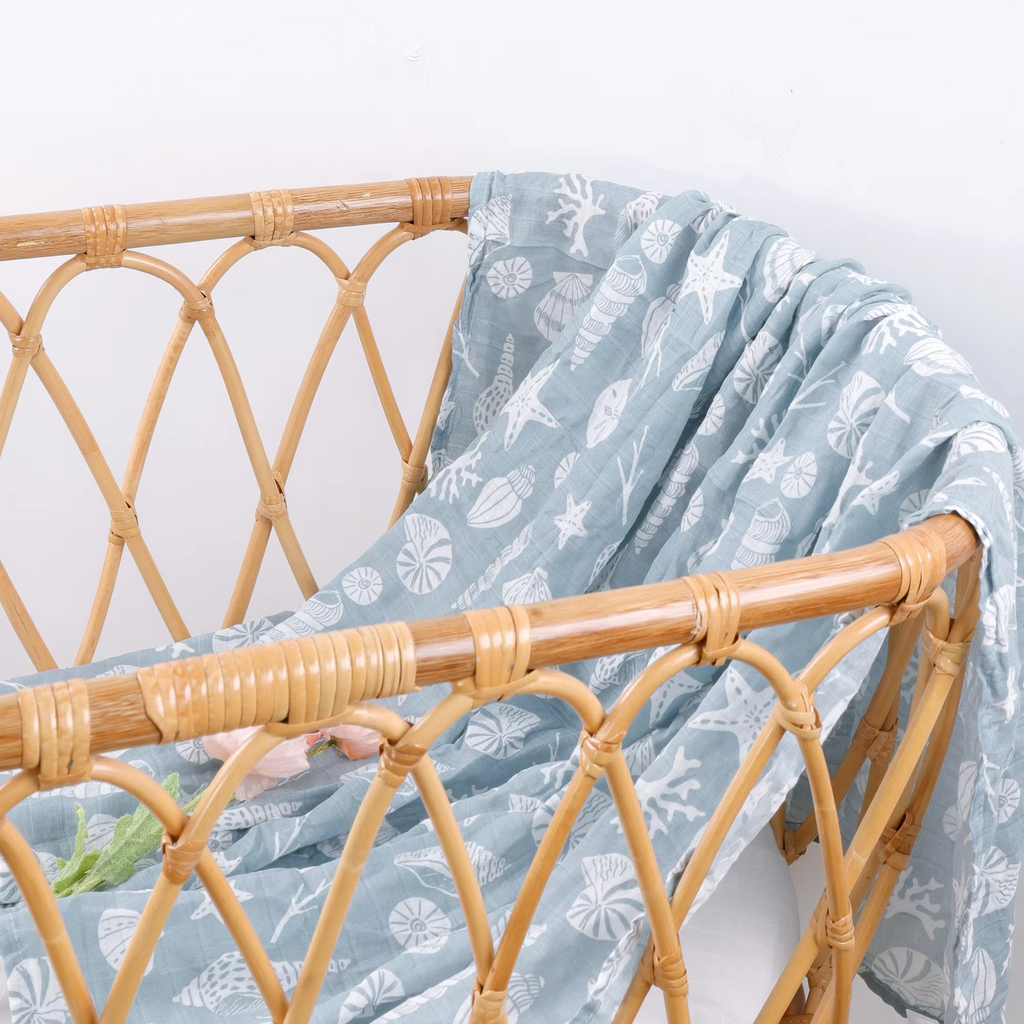 HappyFlute 1pc Baby Soft Muslin Swaddle 100% Cotton Blanket Comfortable Muslin Diaper 120*110cm For Kids