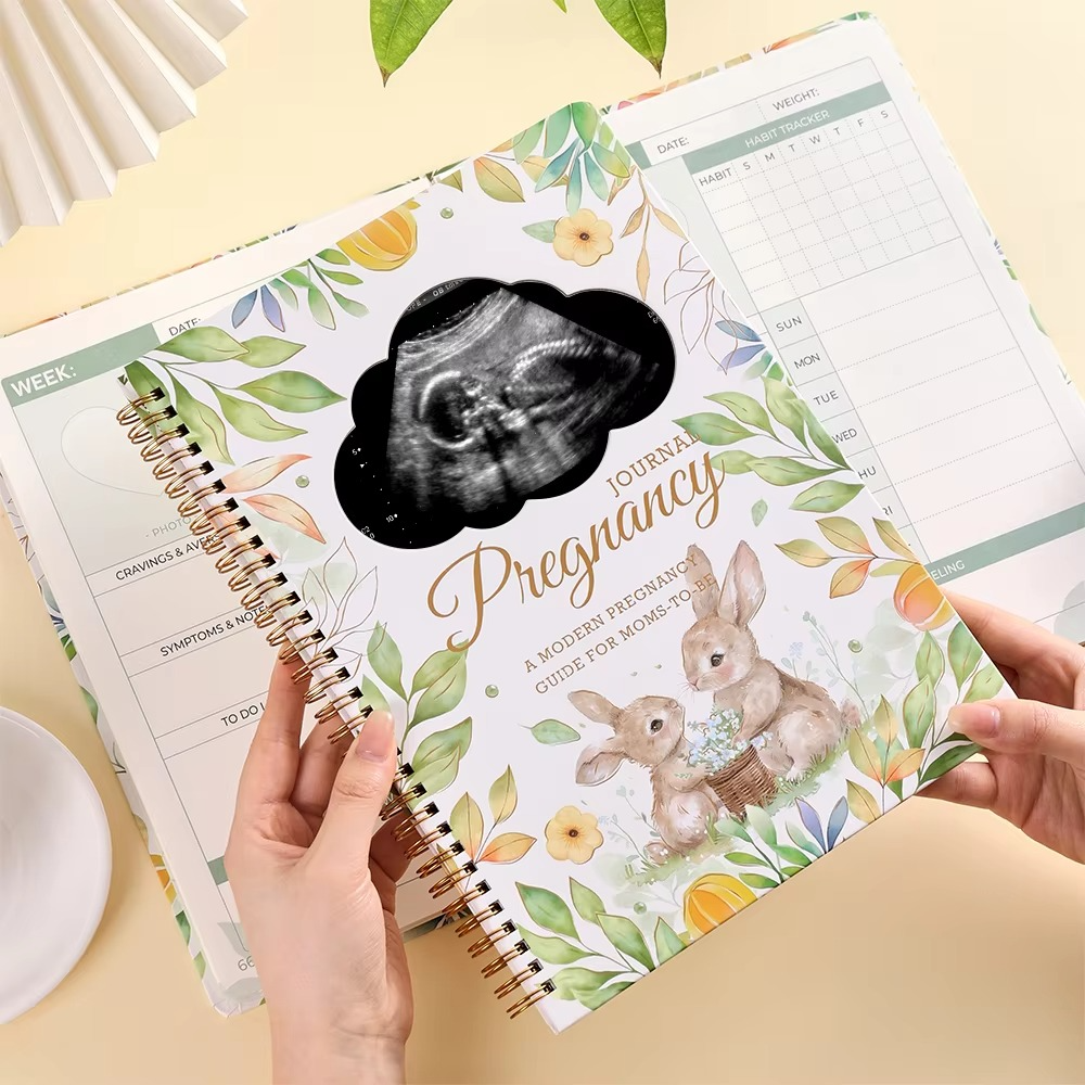 96-Sheet First-Time Mom Pregnancy Journal & Memory Book – Weekly Pregnancy Planner with Sonogram Photo Spaces, Stickers & Keepsake Pages – Thoughtful Gift for Expecting Moms