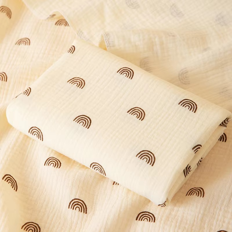 Muslin Gauze Baby Blanket – Soft Printed Newborn Swaddle Blanket – Breathable Baby Wrap, Receiving Blanket, Bath Towel & Infant Bedding for Boys & Girls