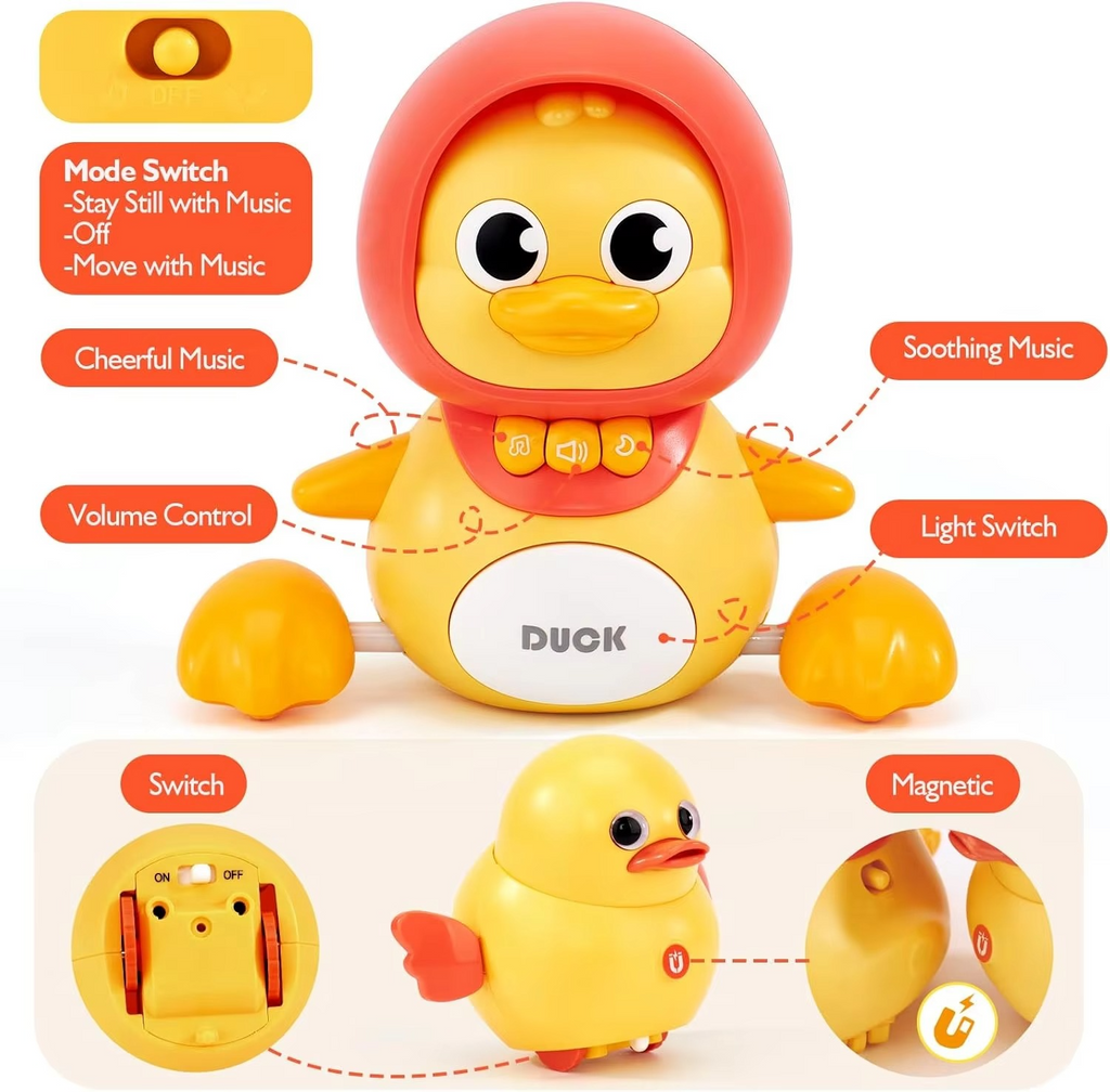 Baby Crawling Toys Infant Moving Walking Dancing Toys with Light Toddler Interactive Development Tummy Time Birthday Gifts
