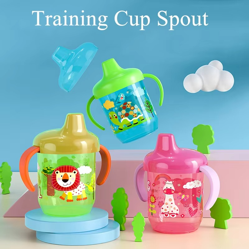 1PC Baby Duckbill Drinking Cup – Wide Mouth Training Cup with Double Handles – Spill-Resistant Toddler Learning Cup for Independent Drinking