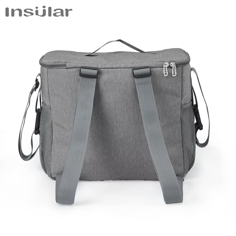 Insulated Mommy Diaper Bag Backpack – Large Capacity Baby Nappy Bag with Anti-Loss Zipper – Travel Maternity Nursing Backpack for Moms