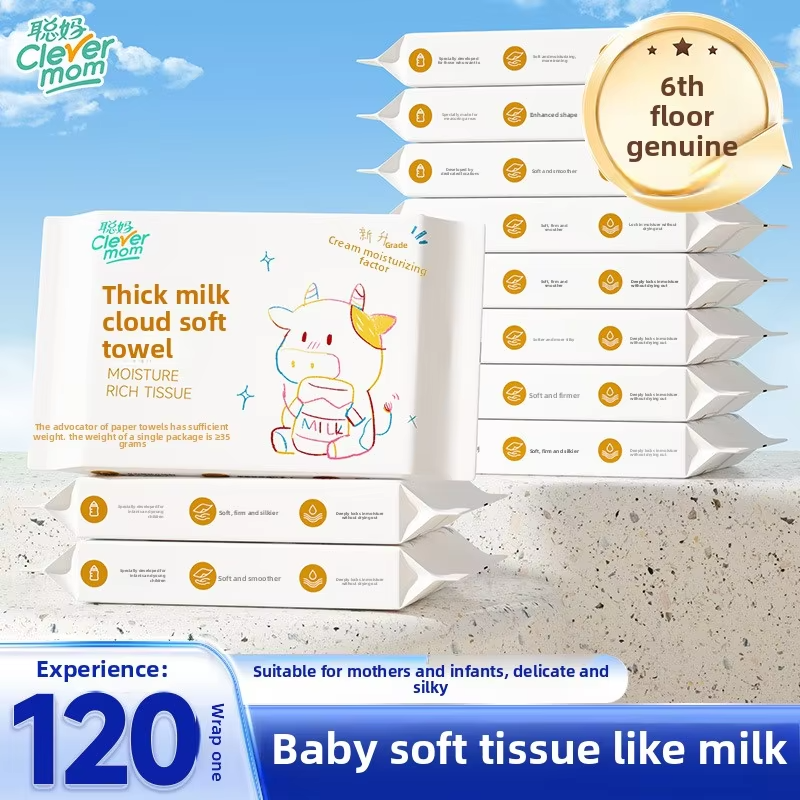 15 Packs (120 Sheets/Pack) Baby Wet Wipes – 6-Layer Thickened Cloud Tissue – Ultra Soft Moisturizing Baby Tissues for Sensitive Skin
