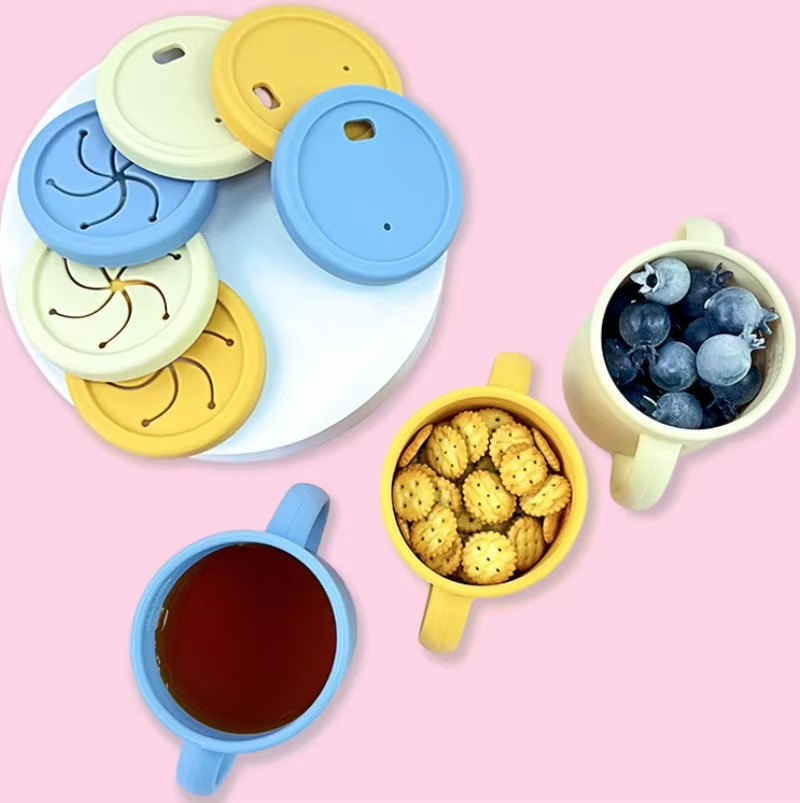 Food-Grade Silicone Baby Feeding Set – Suction Plate, Feeding Bowl, Straw Cup, Wooden Spoon & Fork – Toddler Tableware Set for Baby-Led Weaning
