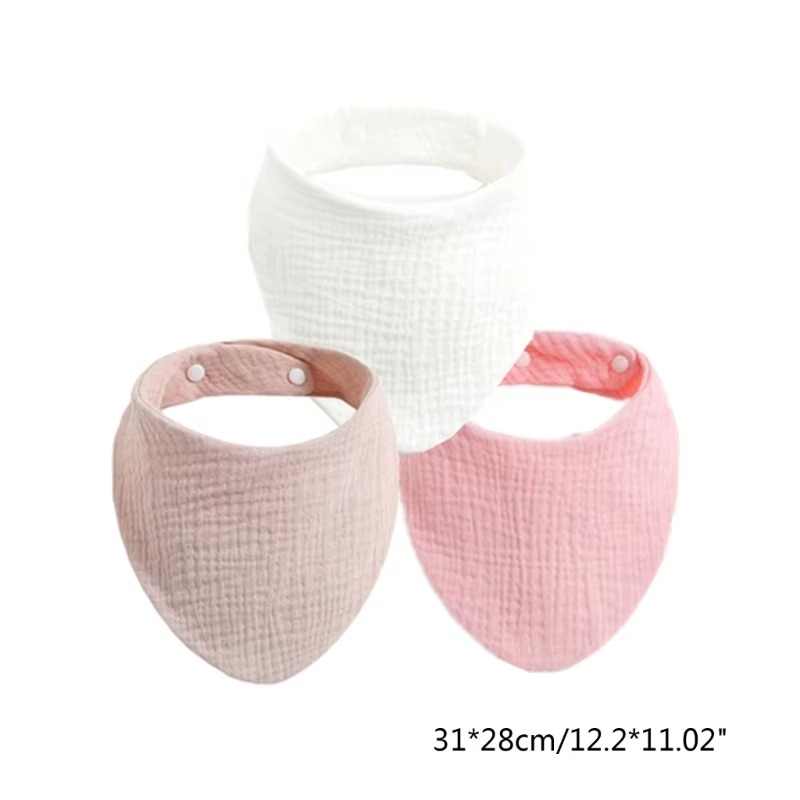 3PCS/5PCS Muslin Baby Bibs Set – Soft Cotton Drool Bibs, Baby Face Towels & Wash Cloths – Absorbent Bandana Neck Scarves for Newborns & Toddlers
