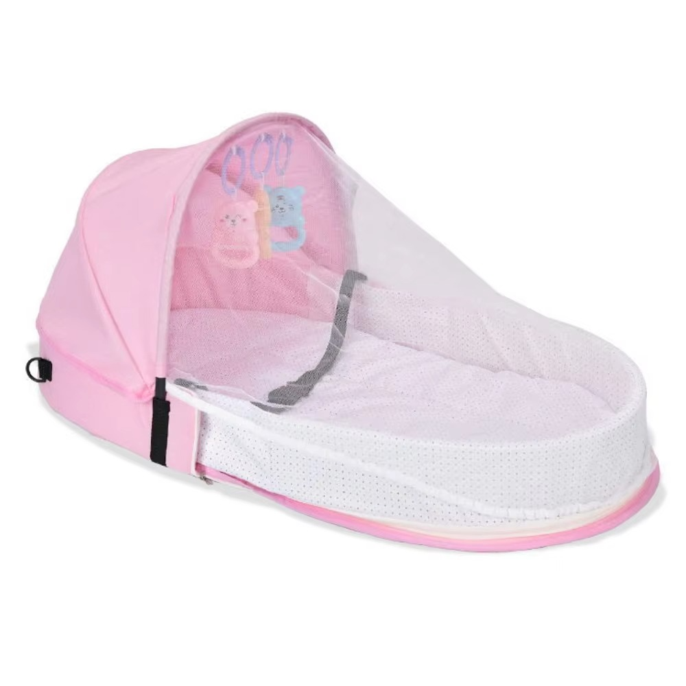 Portable Folding Baby Crib – Newborn Travel Nest Bed with Bionic Anti-Pressure Design – Foldable Infant Lounger, Baby Sleeping Bed & Carry Nest for Comfort
