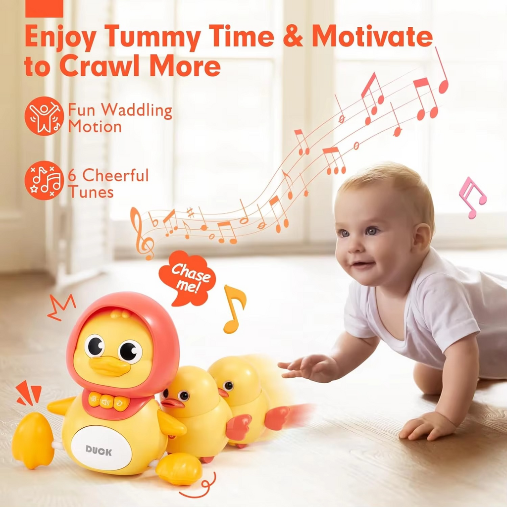 Baby Crawling Toys Infant Moving Walking Dancing Toys with Light Toddler Interactive Development Tummy Time Birthday Gifts