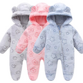 Soft Newborn Baby Flannel Jumpsuit – Warm Autumn Winter Bodysuit Romper – Cartoon Infant Outfit for Baby Boys & Girls (0–12 Months)