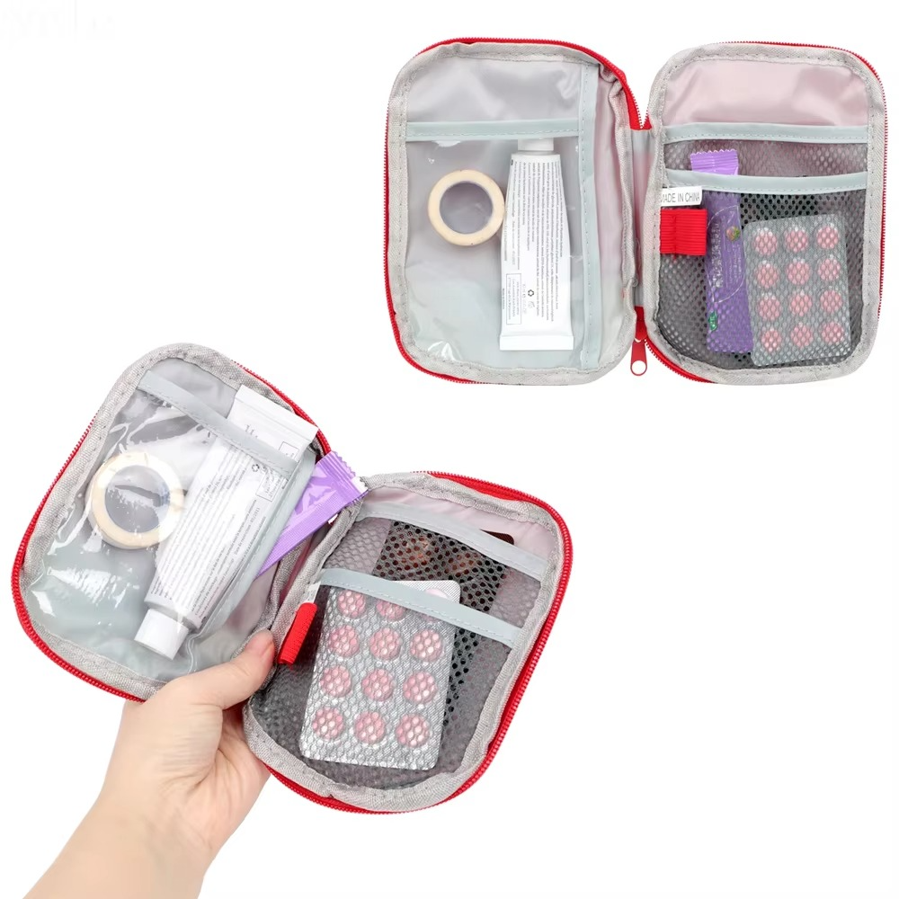 Mini Portable Medicine Bag – First Aid Kit Storage Pouch – Travel Medical Emergency Organizer – Home Medicine & Pill Storage Bag for Outdoor Use